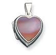 Sterling Silver Pink Shell Heart Locket