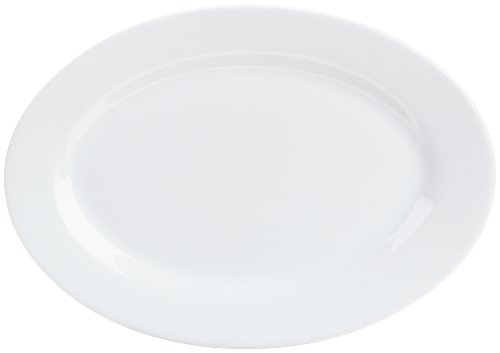 Kitchen Supply 8140 White Porcelain Oval Platter, 8.5 Inch by 11.5 Inch