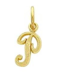 14K Gold Initial P Charm Jewelry FindingKing