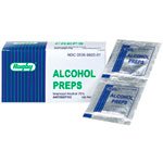 Rugby Antiseptic Alcohol Prep Wipes 100 packets
