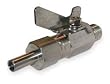 Industrial Grade 1BWL8 Ball Valve, 3/8 In Tube x 3/8 In NPSM, SS