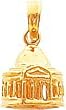 14K Gold 3D Jefferson Memorial Charm