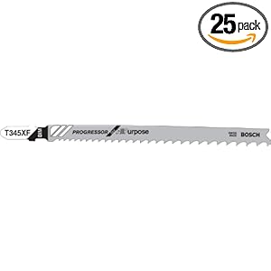 Bosch T345XF25 5-1/4-Inch Progressor Jigsaw Blade, 25-Pack