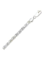 .925 Sterling Silver 20" 5mm Diamond Cut Rope Chain Necklace