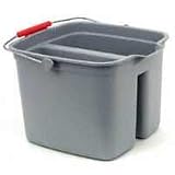 Rubbermaid Commercial 2617 00 Gray Double Pail Gray (Pack Of 6)