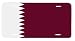 Qatar Dawlat Flag Vanity Auto License Plate