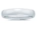 5 mm Plain Domed Comfort-Fit Men's Wedding Band in 18k White Gold
