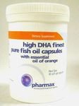 Pharmax High DHA Finest Pure Fish Oil With Esssentail Oil of Orange- 90 Softgel Capsules