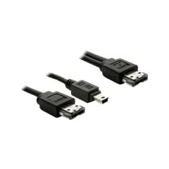 DELOCK Power Over eSATA Y- Kabel > USB mini und eSATA Stecker 1m
