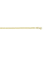 14KT Yellow Diamond Cut Bead Necklaces Length = 18