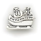 Sterling Silver Antiqued Santa's Sleigh Pin