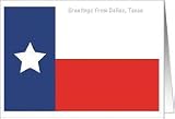 Texas - City of Dallas - Flag - Souvenir Card Card