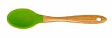 Island Bamboo SPN-370 Silicone Spoon, Dark Green Apple