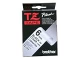Brother TZ P-Touch (all TZ MAchines) 1/4 Black on Clear Tape TZ111