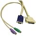 Cables to Go - Keyboard / video / mouse (KVM) cable - HD-44 (M) - 6 pin PS/2, HD-15 (M) - 12 ft