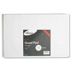 Quadrille Pad - 17 x 11 - White - 1 - 50-Sheet Pad Image Quadrille Pad - 17 x 11 - White - 1 - 50-Sheet Pad