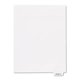 80000 Series Legal Index Dividers, Bottom Tab, Printed Exhibit O, 25/Pack