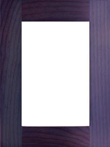 Fine furniture finish blue with curved moulding