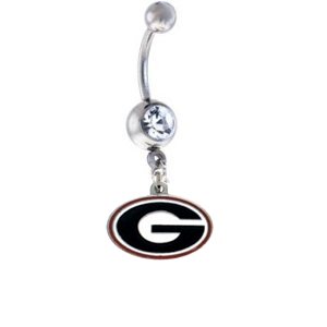 Georgia Bulldogs Sexy Belly Navel Ring