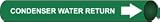 D4029 - Pipe Marker Precoiled, Condenser Water Return W/G, Fits 3-3/8" - 4-1/2" Pipe
