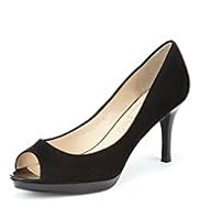 Autograph Suede Wide Fit Peep Toe Platform Shoes with Insolia®
