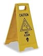 Tough Guy 2LEA6 Floor Sign, Yellow, 24 In