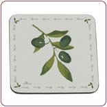 OL70 10,5 x 10,5 cm 6 Untersetzer Olive Bierdeckel Tropfenpfänger liebevoll gestaltet im Landhauslook original Clayre und Eef ehemals van Cleef
