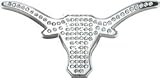 PREMIUM University of Texas Longhorn Crystal Chrome METAL Auto Emblem