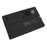 Tool Logic SVC1 Survival Card I ,Tool Card With Knife, Fire Starter, Whistle, Compass And Lens, Translucent Black