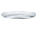 3 mm Plain Domed Comfort-Fit Women's Wedding Band in Platinum