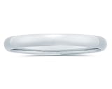 3 mm Plain Domed Comfort-Fit Men's Wedding Band in Platinum