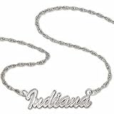 Indiana Hoosiers Indiana Sterling Silver Script Necklace