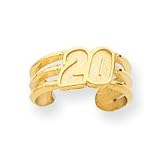 14k NASCAR Tony Stewart Number 20 Toe Ring