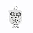 Cute Reversible HOOTIE THE OWL Pendant in Sterling Silver, #7974