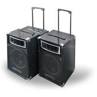 Technical Pro Uparty8 Portable Audio System with Passive and Active Speakers, 800 watts - Black