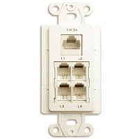 Almond Data/Telephone/Coax Combination Faceplates