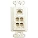 Almond Data/Telephone/Coax Combination Faceplates