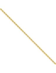 14k Gold 1.5mm Round Wheat Chain 8 Inches