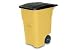 50 Gallon Rubbermaid Large Mobile Waste Receptacle - Yellow With Lid