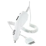 Mobilepartz Car Charger for Apple iPad 1 & 2, iPod Touch, Classc, Nano, Shuffle, Mini & iPhone 2G, 3G, 3GS & 4