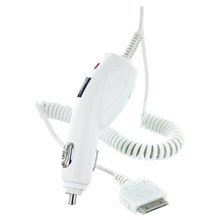 Mobilepartz Car Charger for Apple iPad 1 & 2, iPod Touch, Classc, Nano, Shuffle, Mini & iPhone 2G, 3G, 3GS & 4
