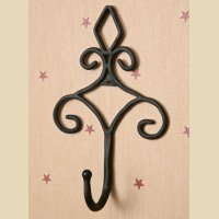 Wrought Iron - Scrolled Wall Hook