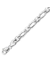 Sterling Silver 9.5mm Fancy Flat Anchor Link Chain - 20 Inch