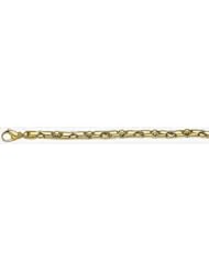 7mm 14k Fancy Hand Made Link Bracelet 9"