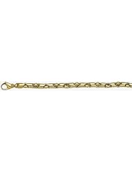 7mm 14k Fancy Hand Made Link Bracelet 7"