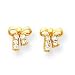 14k CZ (Cubic Zirconia) Bow Earrings