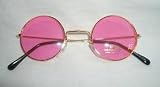 Lunettes rondes de Déguisement - Hippie - Roses