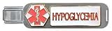 Clearly Charming Hypoglycemia Large Life Links Medical Alert Attachment Italian Charm Bracelet Link