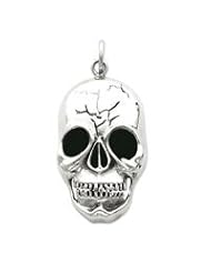 Sterling Silver Skull Head Pendant QC3955"