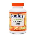 Sunkist Vitamin C 500mg Chewable Tablets, Citrus Flavor - 90 ea
